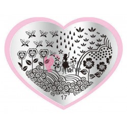 Matrita de Unghii din metal inima 7,1x5,6cm Heart 17